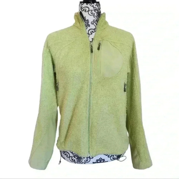 MEC Mountain Equipment Co-op Fleece Jacket Full Zip Green Women's size Medium - Picture 2 of 16
